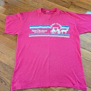 New Orleans French Quarter Graphic T-Shirt - Pink - Birthplace Of Jazz